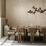 Interieur met Arte Mysuru Aranya behang in beige, kleur Champagne (35440)