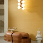 Interieur met Arte Mysuru Mandya behang in geel, kleur Sun (35415)