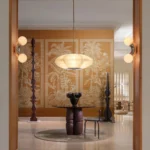 Interieur met Arte Mysuru Nilaya panoramabehang in geel, kleur Desert Sun (35451)