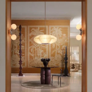 Interieur met Arte Mysuru Nilaya panoramabehang in geel, kleur Desert Sun (35451)