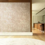 Interieur met Arte Ombre Charmille behang in oranje, kleur Marmalade (32354)