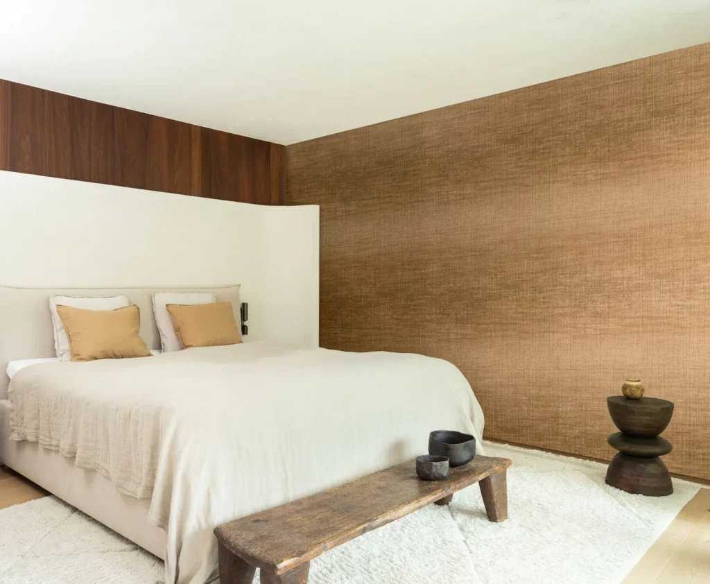 Interieur met Arte Ombre Fade behang in bruin, kleur Caramel (32300)