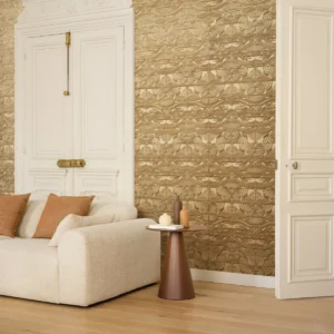 Interieur met Arte Senah Lumera behang in goud, kleur Gold (55160)