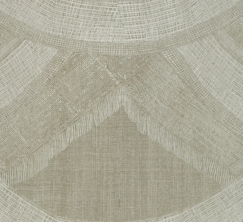 Arte Senah Mestiza behang in groen, kleur Silver Pine (55132)